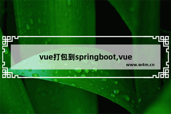 vue打包到springboot,vue项目打包方式