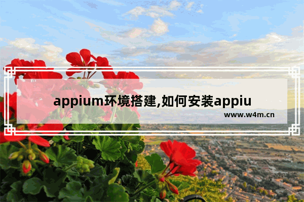 appium环境搭建,如何安装appium