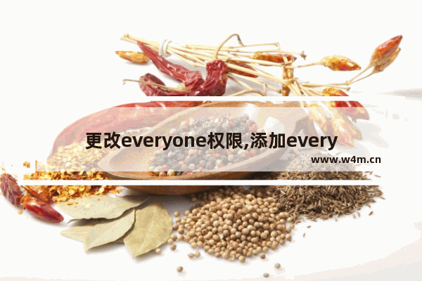 更改everyone权限,添加everyone权限