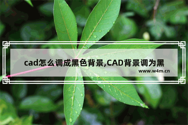 cad怎么调成黑色背景,CAD背景调为黑色