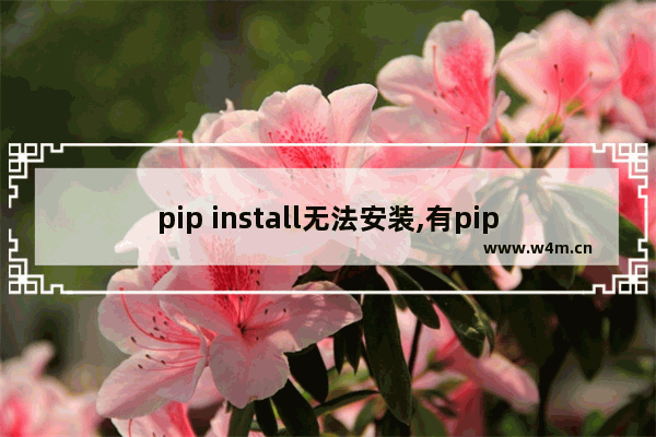 pip install无法安装,有pip但是install无法运行