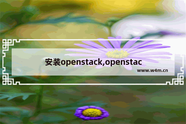 安装openstack,openstack安装部署中文文档