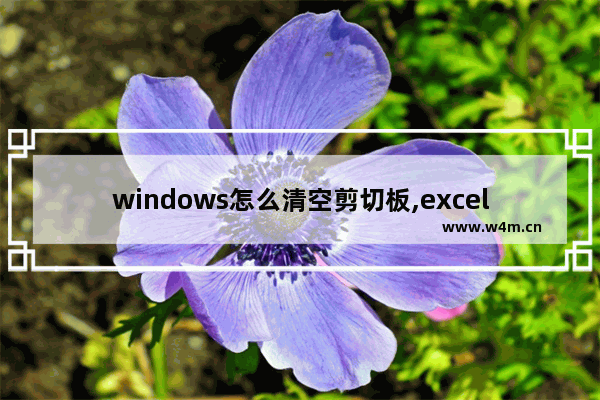 windows怎么清空剪切板,excel清除剪切板