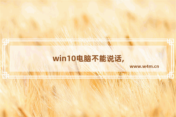 win10电脑不能说话,