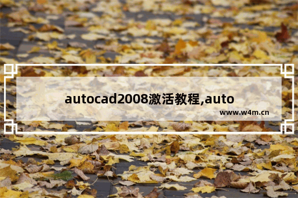 autocad2008激活教程,autocad2011激活教程