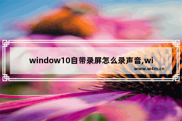 window10自带录屏怎么录声音,win 10电脑录屏怎么录制声音