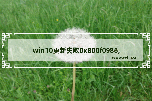 win10更新失败0x800f0986,win10无法更新1909版本