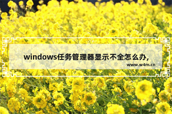 windows任务管理器显示不全怎么办,为什么我的电脑任务管理器显示不全面