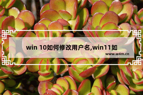 win 10如何修改用户名,win11如何更改电脑用户名