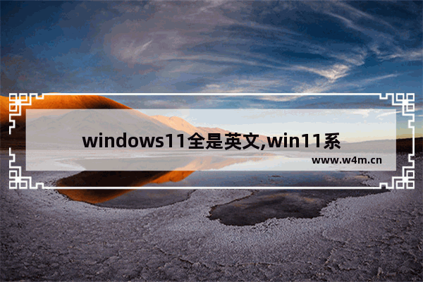 windows11全是英文,win11系统一半中文一半英文