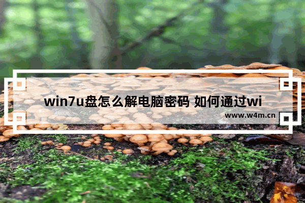 win7u盘怎么解电脑密码 如何通过win7u盘解除电脑密码