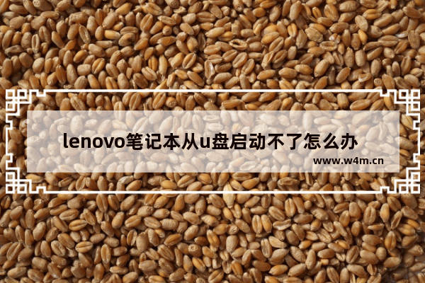 lenovo笔记本从u盘启动不了怎么办 lenovo笔记本无法通过U盘引导该怎么办？