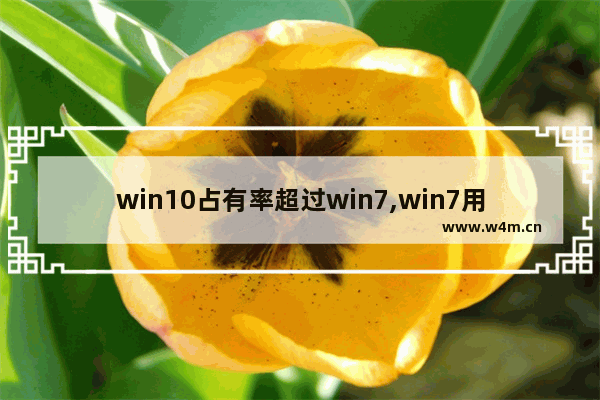 win10占有率超过win7,win7用户多还是win10