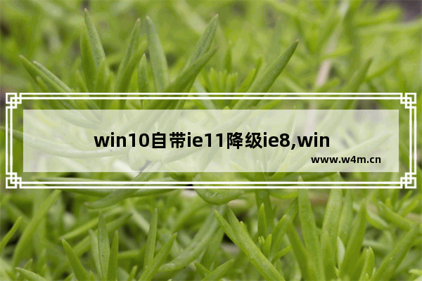 win10自带ie11降级ie8,win7ie10降ie9