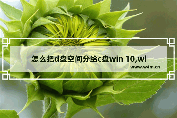 怎么把d盘空间分给c盘win 10,win怎么把d盘的空间分给c盘