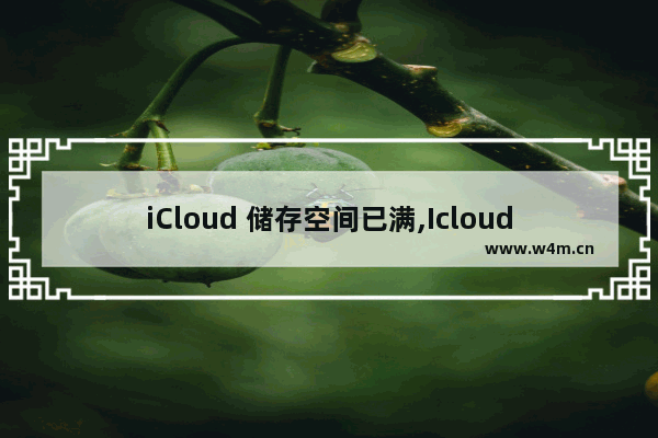 iCloud 储存空间已满,Icloud储存空间已满