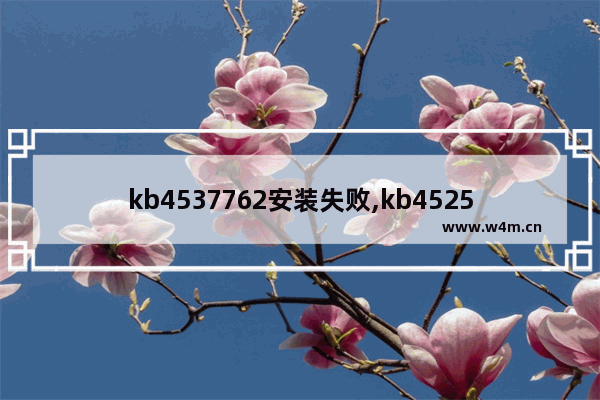 kb4537762安装失败,kb4525235安装失败