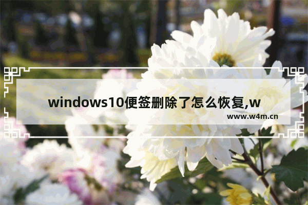 windows10便签删除了怎么恢复,win10误删便签内容怎么恢复