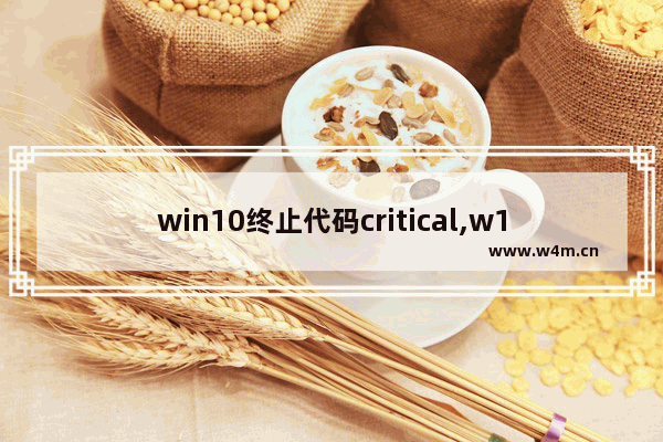 win10终止代码critical,w10终止代码critical