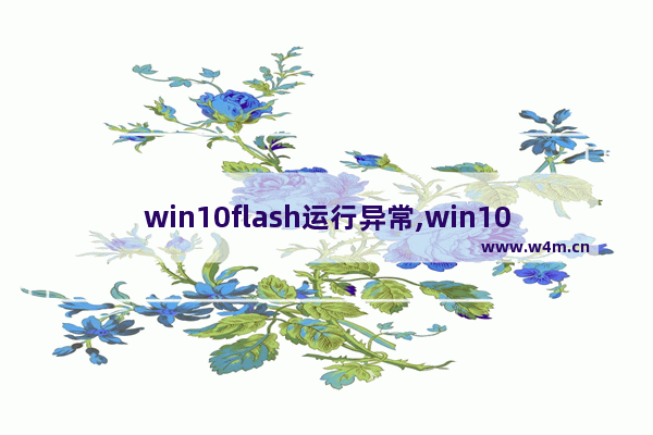 win10flash运行异常,win10flash安装遇到错误