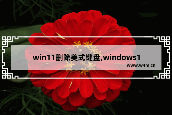 win11删除美式键盘,windows10删除键盘