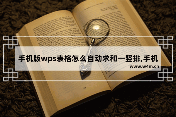 手机版wps表格怎么自动求和一竖排,手机wps怎么求和wps表格自动求和公式