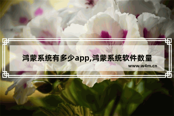 鸿蒙系统有多少app,鸿蒙系统软件数量