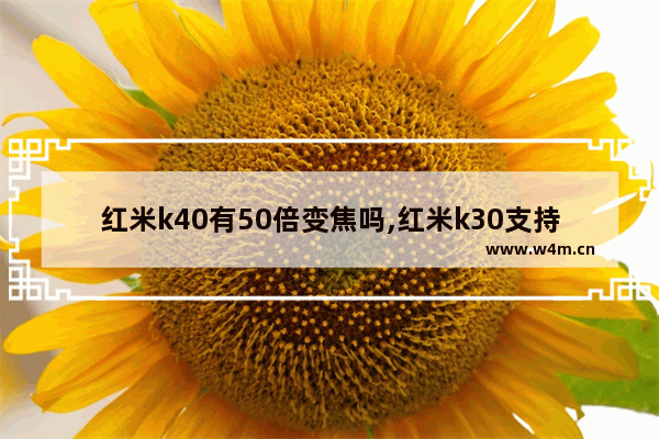 红米k40有50倍变焦吗,红米k30支持多少倍变焦