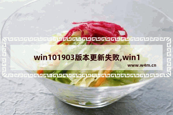 win101903版本更新失败,win10 1903更新安装失败