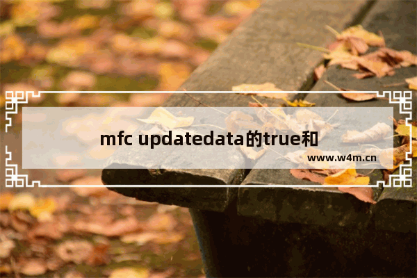 mfc updatedata的true和false区别,mfc updatewindow