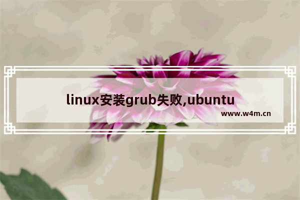 linux安装grub失败,ubuntu安装盘修复grub