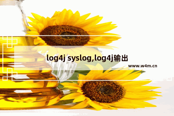 log4j syslog,log4j输出日志