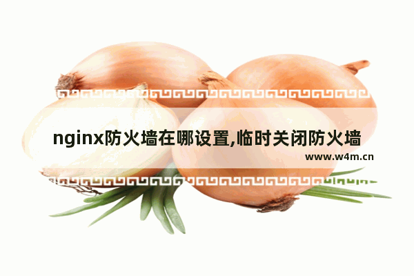 nginx防火墙在哪设置,临时关闭防火墙linux