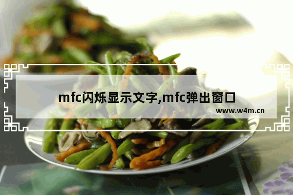 mfc闪烁显示文字,mfc弹出窗口