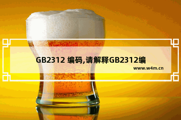 GB2312 编码,请解释GB2312编码