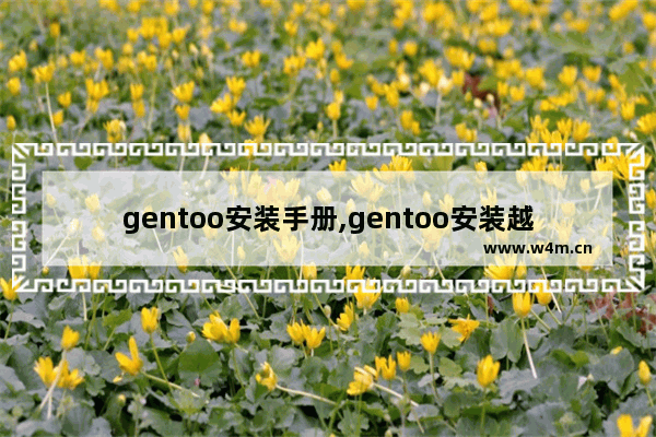 gentoo安装手册,gentoo安装越来越简单