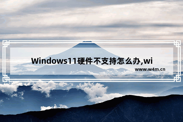 Windows11硬件不支持怎么办,win11cpu不支持