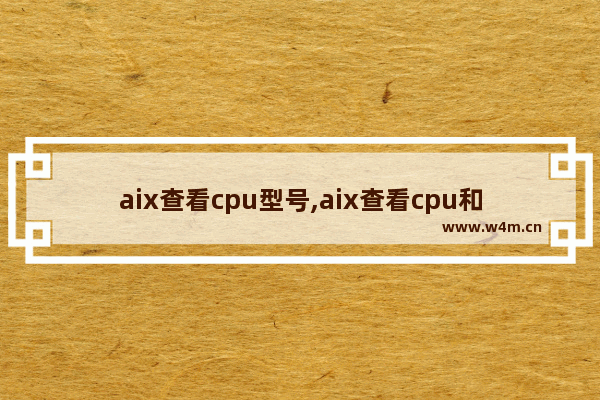 aix查看cpu型号,aix查看cpu和内存使用情况