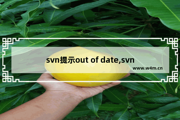 svn提示out of date,svn提交提示out of date