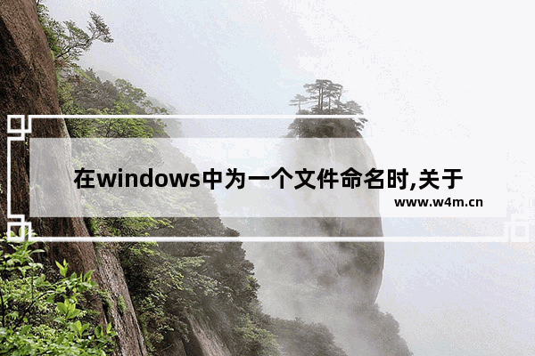 在windows中为一个文件命名时,关于windows文件命名的叙述