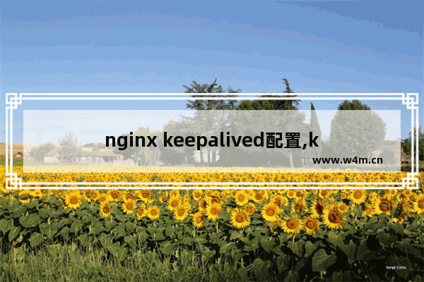 nginx keepalived配置,keepalived配置文件位置