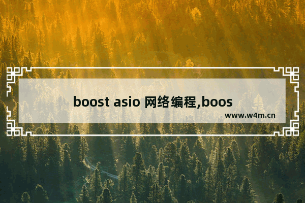 boost asio 网络编程,boost asio socket