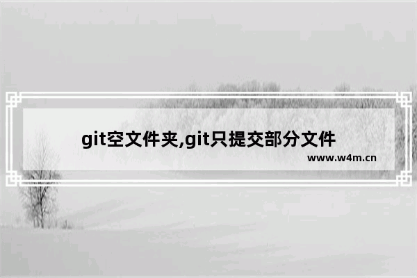 git空文件夹,git只提交部分文件