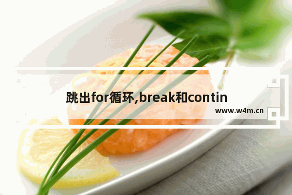 跳出for循环,break和continue的区别,php跳出for循环