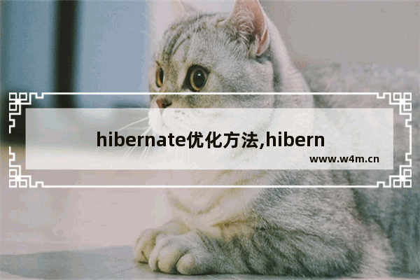 hibernate优化方法,hibernate性能优化