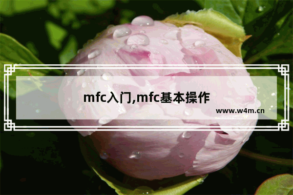 mfc入门,mfc基本操作