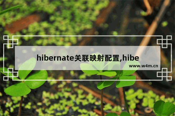 hibernate关联映射配置,hibernate实体类映射