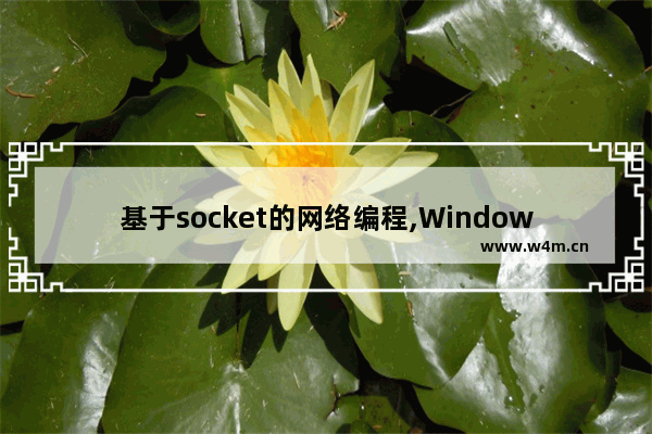 基于socket的网络编程,Windows socket