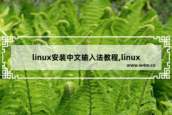 linux安装中文输入法教程,linux系统下中文输入法的设置