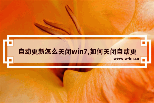 自动更新怎么关闭win7,如何关闭自动更新win7